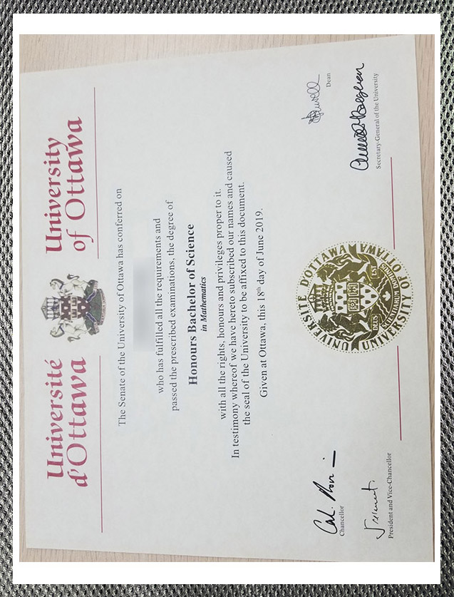 What is the certificate from the University of Ottawa like?