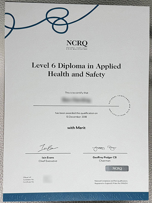 NCRQ certificate Sample