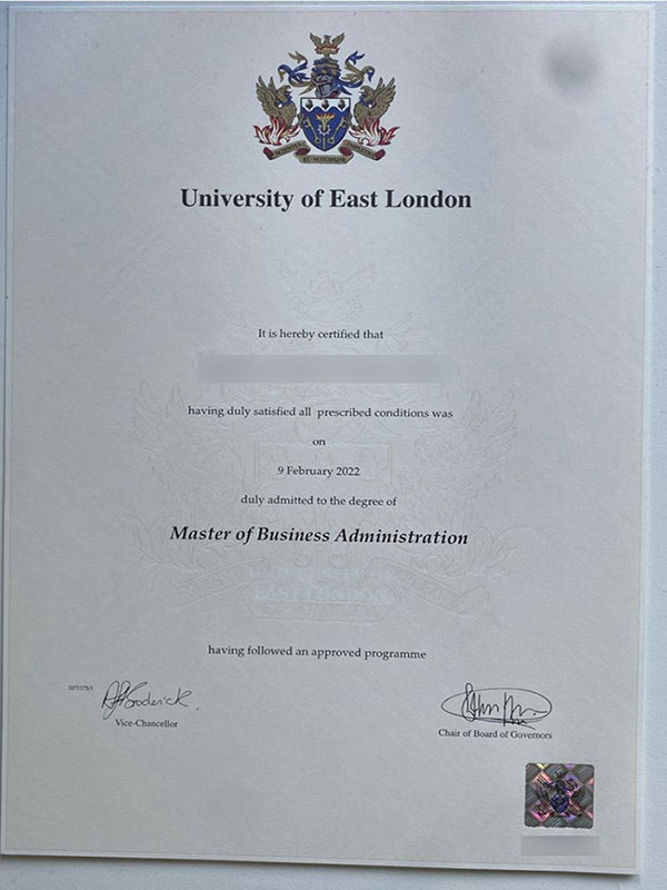 Sample Case of University Degree from East London University