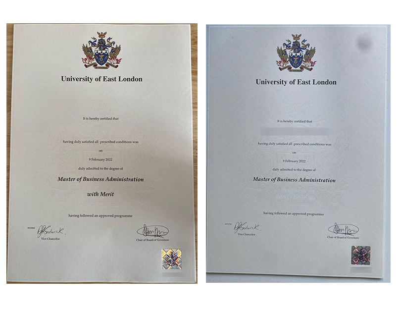 University of East London degree