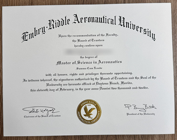 Order ERAU diploma online erau certificate