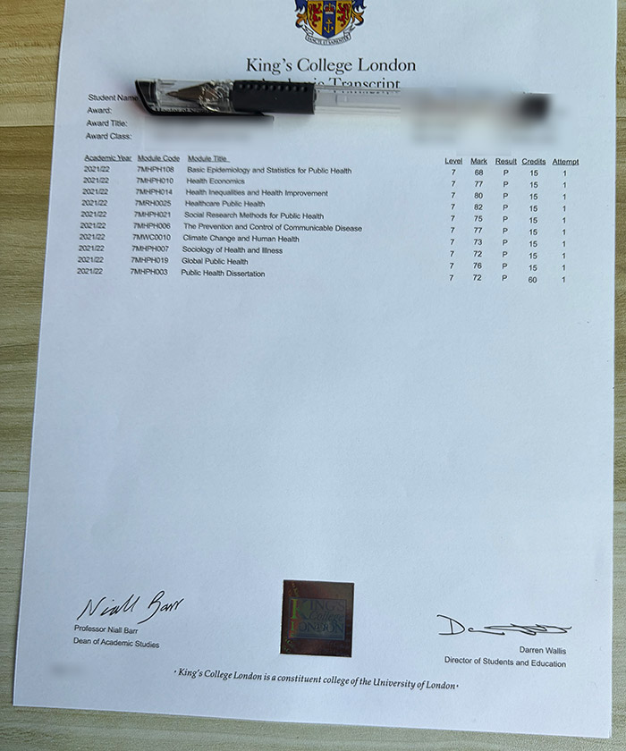 How to Order KCL University Certificates kcl certificate2