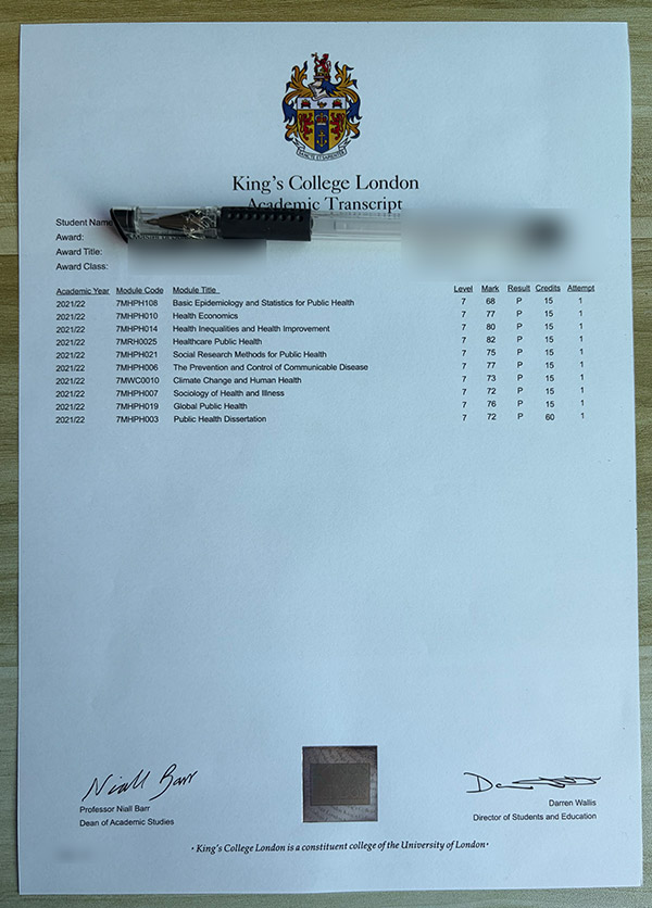 How to Order KCL University Certificates kcl certificate3