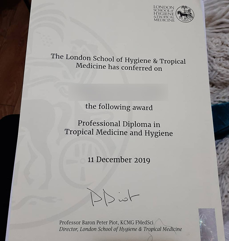 What is the LSHTM diploma? lshtm certificate