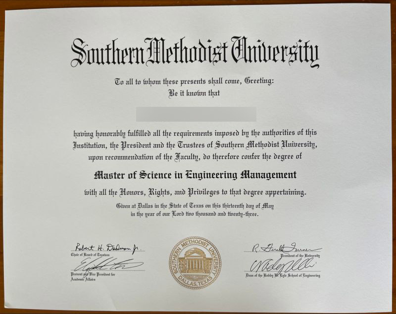 The highest-quality SMU diploma smu certificate